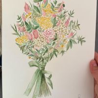 He convertido mi ramo de novia en una acuarela y estoy súper feliz - 3