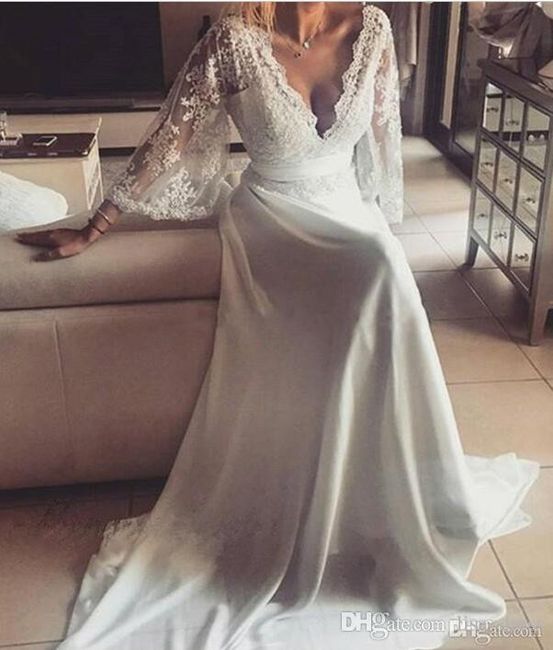 Vestido boho encaje mangas