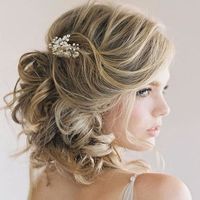 short hair... beach wedding