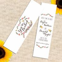 invitación boda marca-paginas 