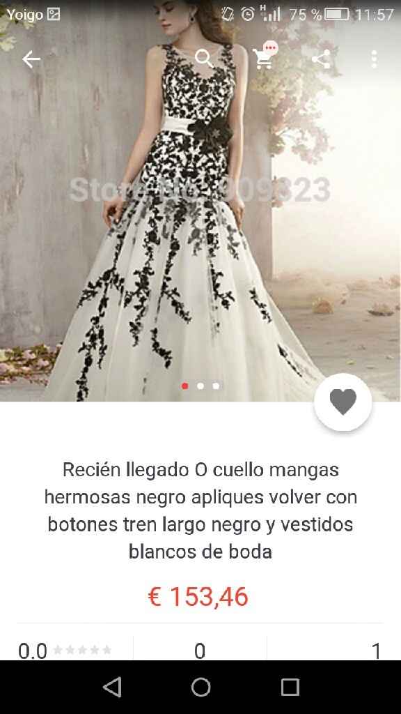 Vestido de novia blanco y negro - 5