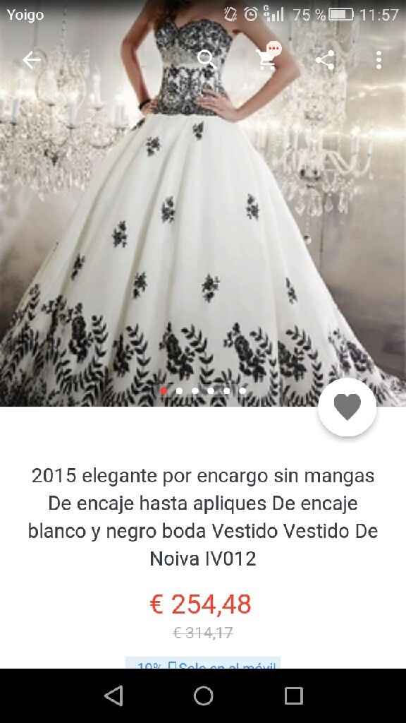 Vestido de novia blanco y negro - 6