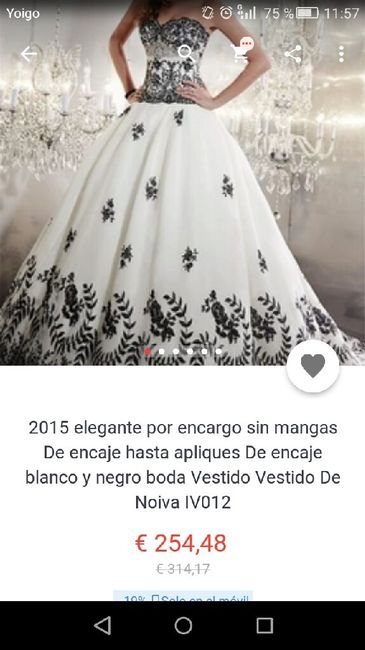 Vestido de novia blanco y negro - 6