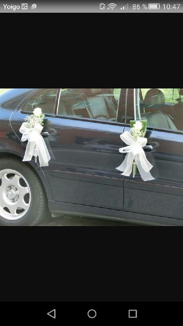 Flores del coche del novio - 1