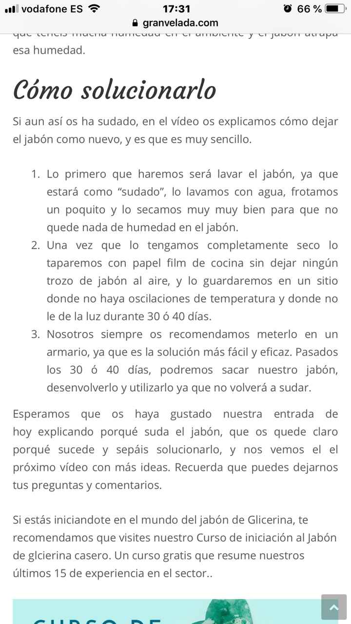 Jabones sudados....como arreglarlo... - 1