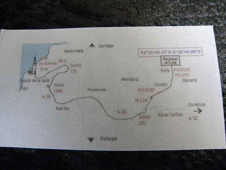 Indicaciones de la ruta.