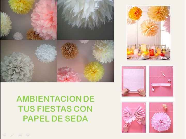 PONPONES DE PAPEL DE SEDA