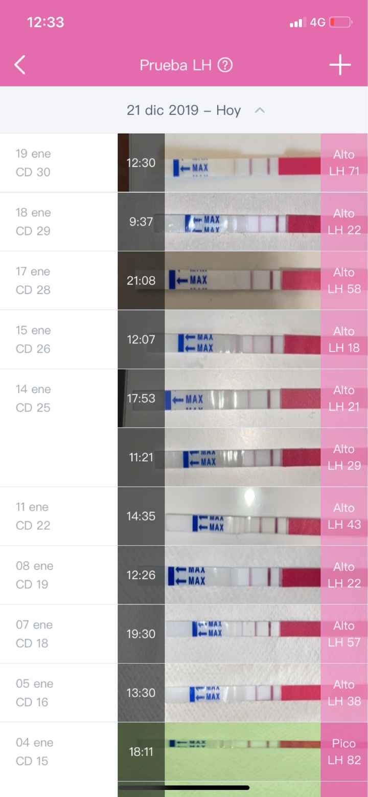 Test de ovulación positivos antes de regla - 1