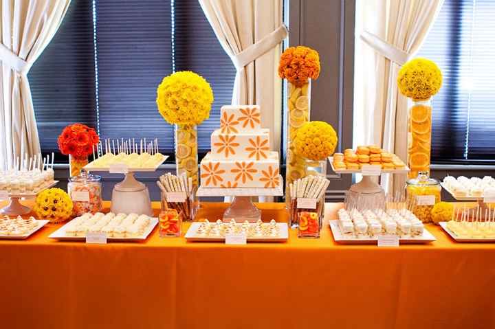 mesa dulce en naranjas