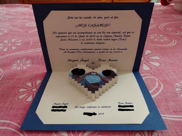 Invitación por dentro, en pop-up