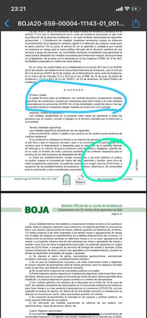 Las nuevas medidas de las juntas de Andalucia 1