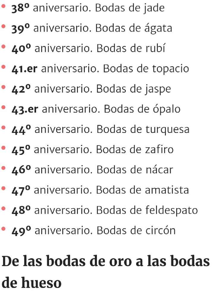 Significado de cada aniversario de bodas - 4