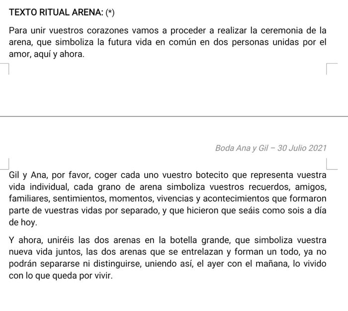 Discurso ritual arena - Boda civil - 1