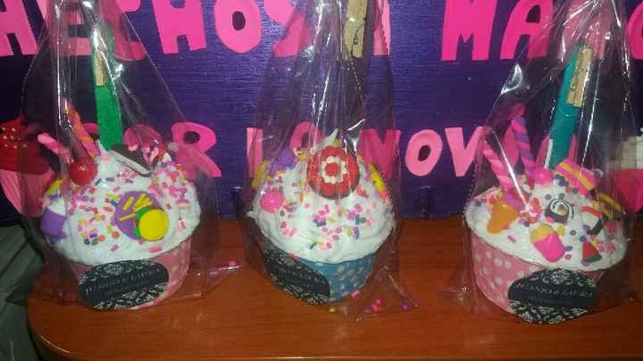 Cupcakes portafotos de regalo - 3