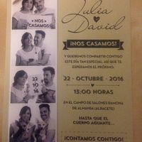 Parte delantera invitación