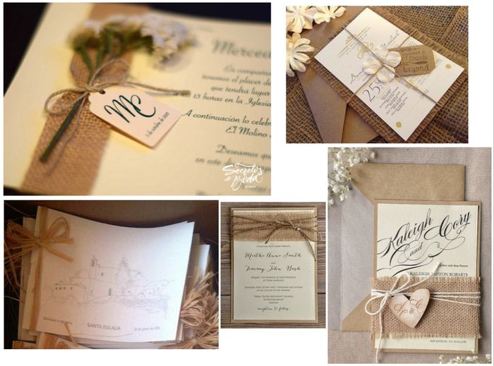 Invitaciones con puntilla, flores...