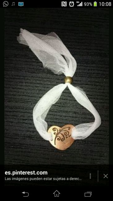 Pulsera con tela de mi vestido - 1