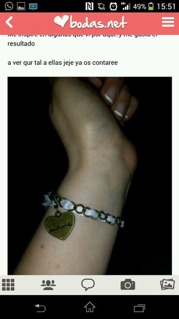 Pulsera con tela de mi vestido - 2