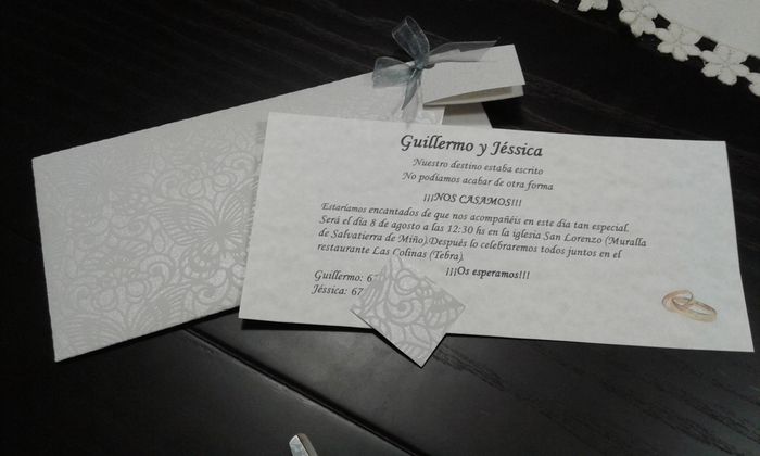 Nuestras invitaciones echas por nosotros 