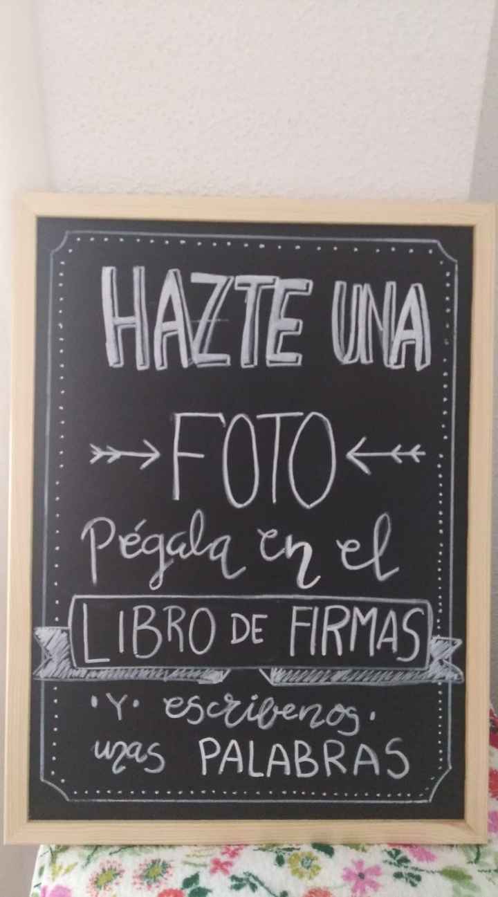 cartel para el libro de firmas 