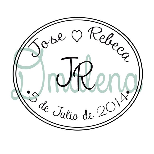 Sello personalizado boda