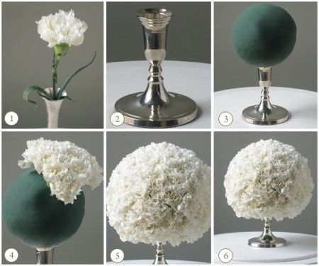 Tutorial para hacer bolas con claveles
