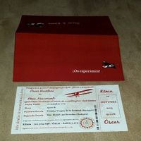 Invitacion estilo billete de avión,