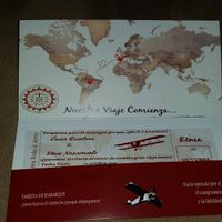 Invitacion estilo billete de avión,