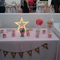 Letras con luces y mesa de chuches - 1
