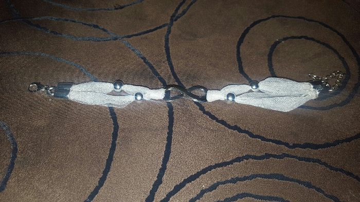 Pulsera con tela de mi vestido - 1