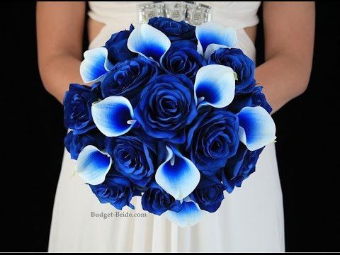 Ramos de novia con toques azules 10