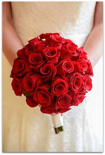 Ramos de novia en tonos rojos 2