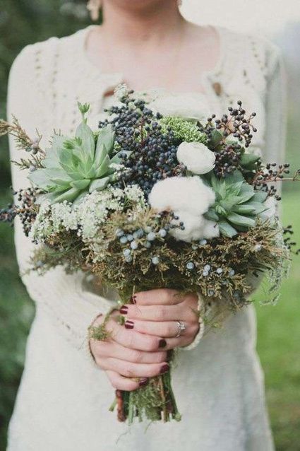 Ramos de novia en tonos verdes 15