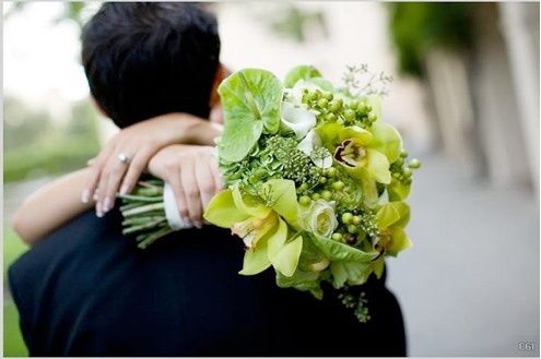 Ramos de novia en tonos verdes 19