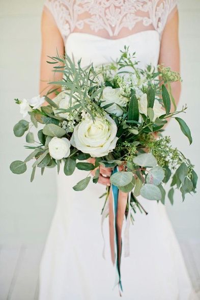 Ramos de novia en tonos verdes 20