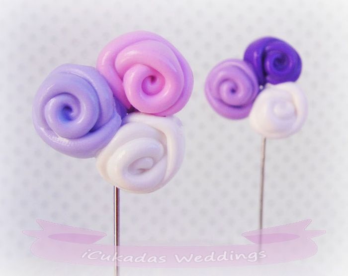 Ideas de alfileres de boda de arcilla polimérica 8