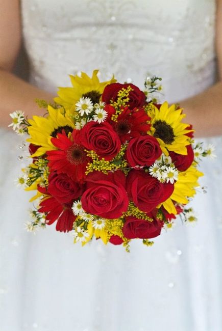 Ramos de novia con girasoles 16