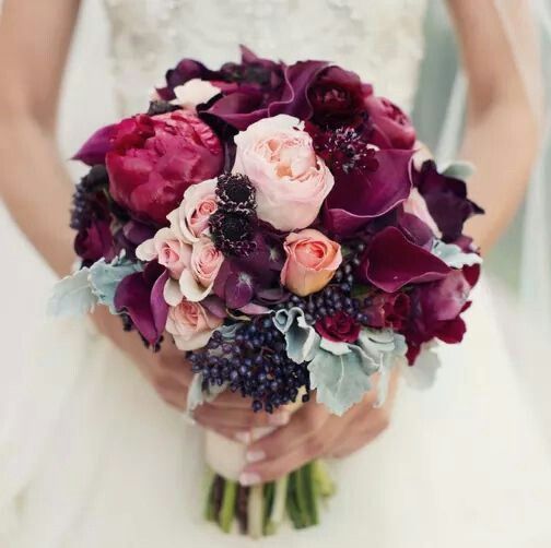 Ramos de novia burdeos 4