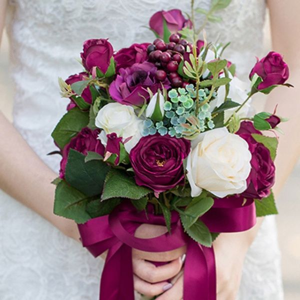 Ramos de novia burdeos 32