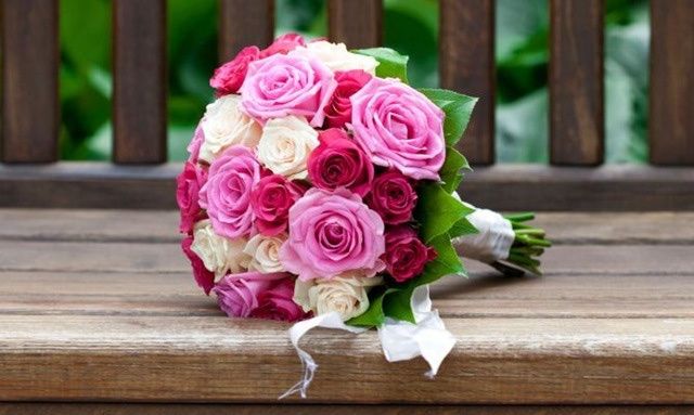 Ramos de novia en tonos rosas 43