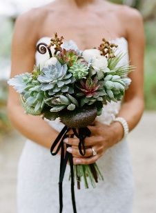 Ramos de novia con suculentas 2