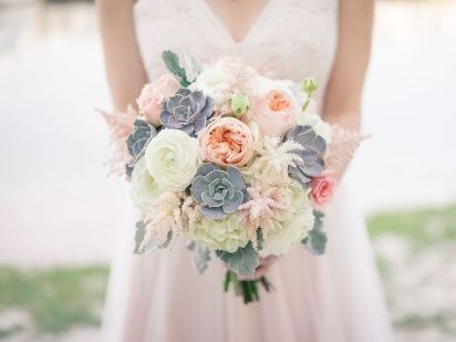 Ramos de novia con suculentas 15