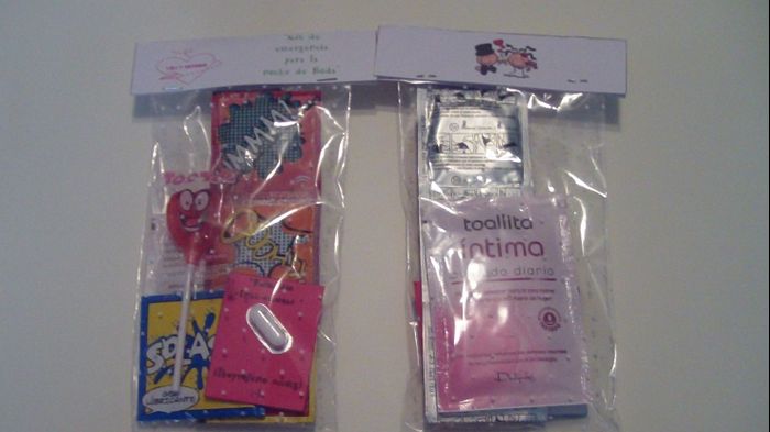 kits de supervivencia para la noche de bodas:
