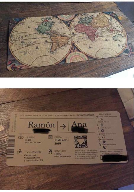 Invitación pasaporte o/y billete de embarque - 1