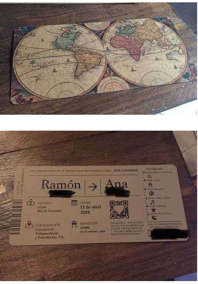 Invitación pasaporte o/y billete de embarque - 1
