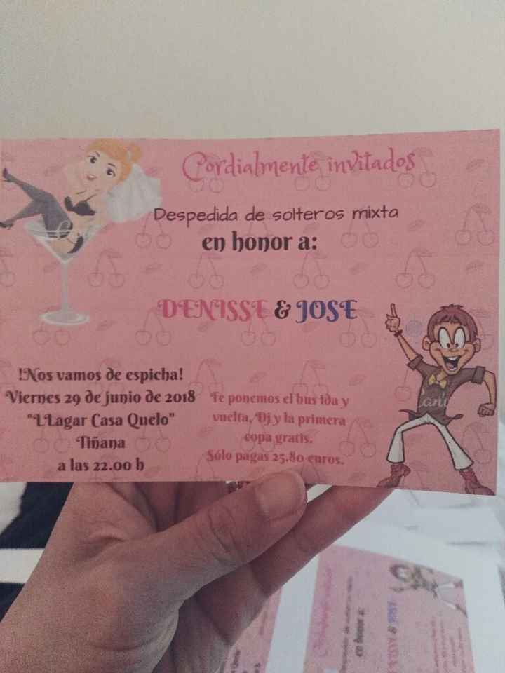 Invitaciones para la despedida. - 1
