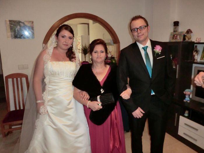 con mi madre y mi ermano