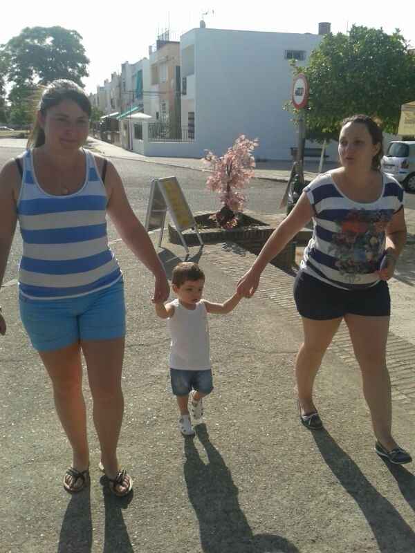 con mi sobrino y mi cuña