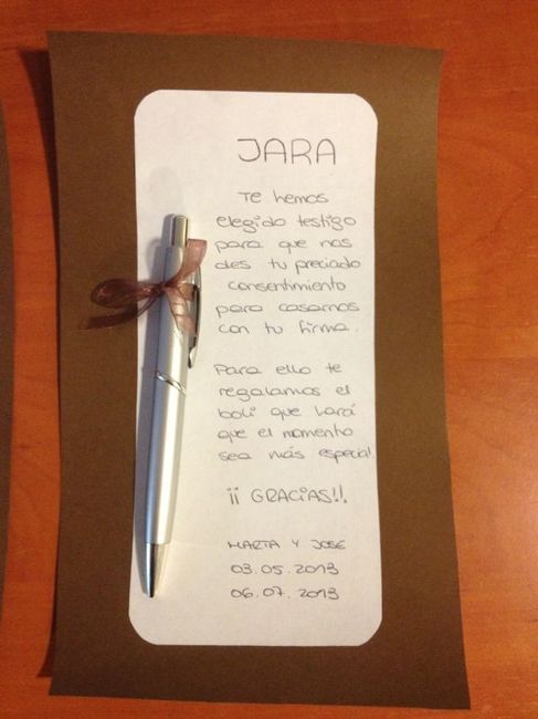 regalo testigos