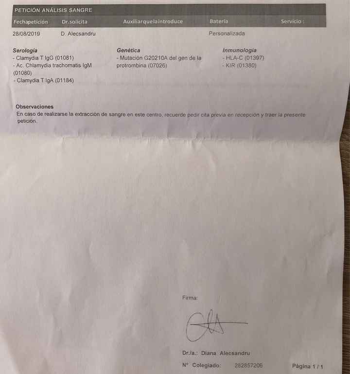 Pruebas Abortos de Repetición - 3